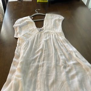 Raviya large bathing suit cover dress in white